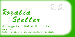 rozalia steller business card